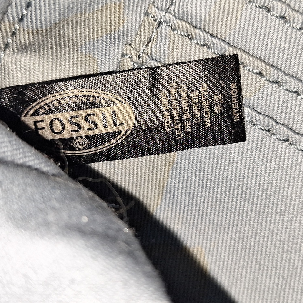 Fossil Gray Leather Tote Bag - Picture 8 of 8